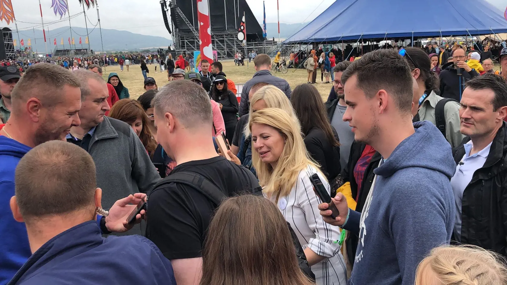 Prezidentka Zuzana Čaputová na festivale Pohoda.