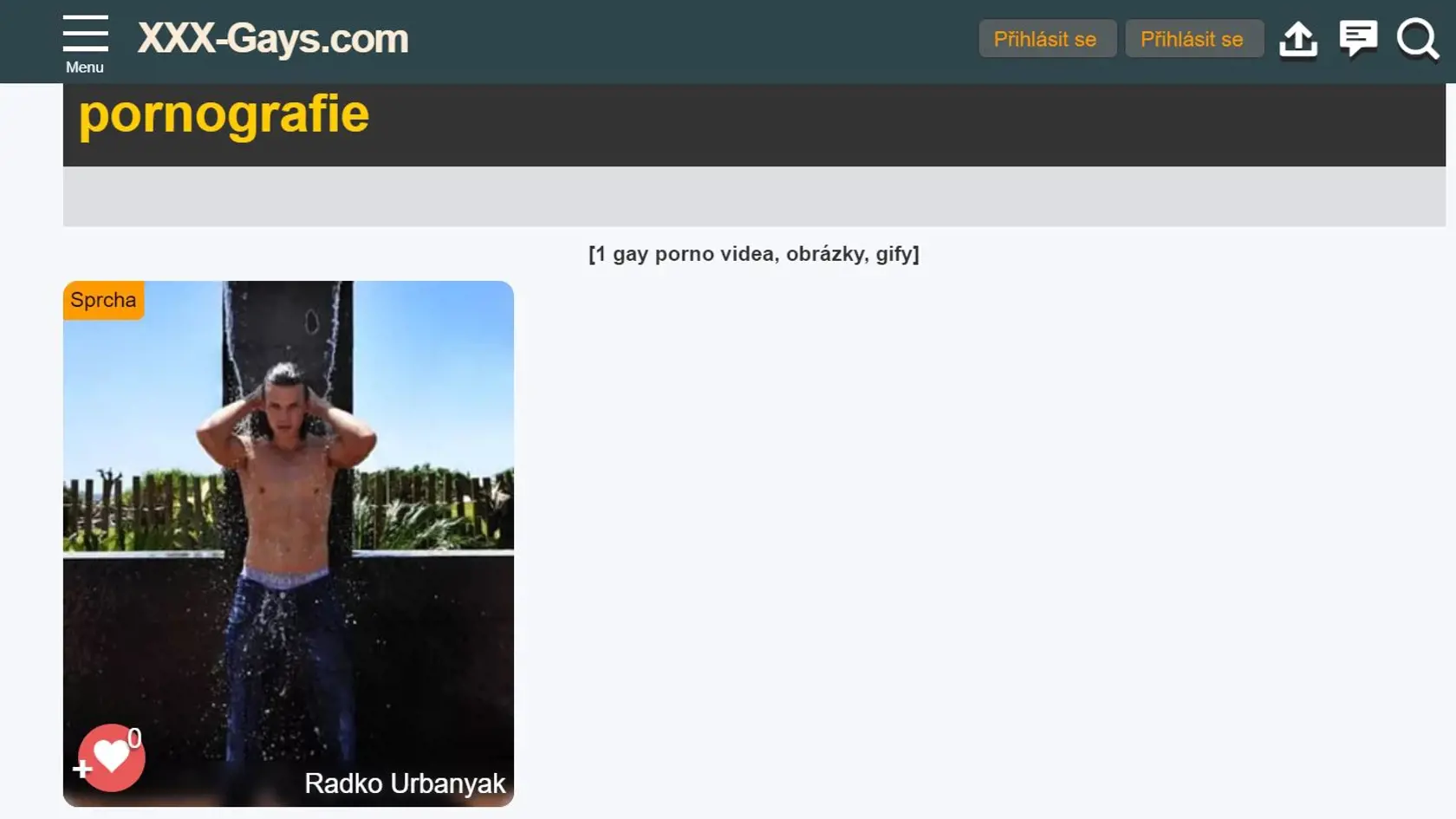 Nový ženích Radko Urbanyak figuruje na porno stránke.