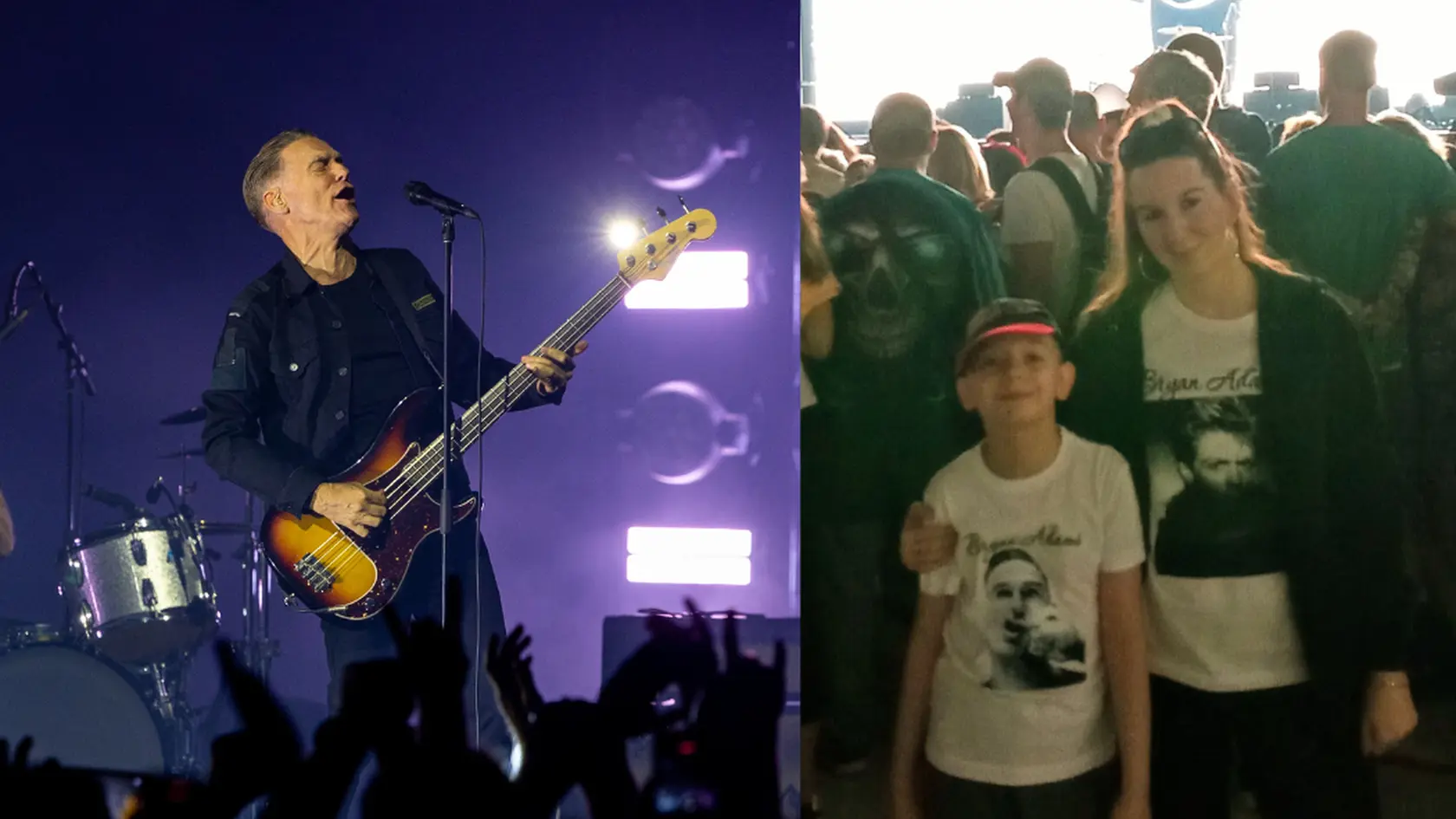 Koncert Bryana Adamsa si vychutnával Paťko s mamou.