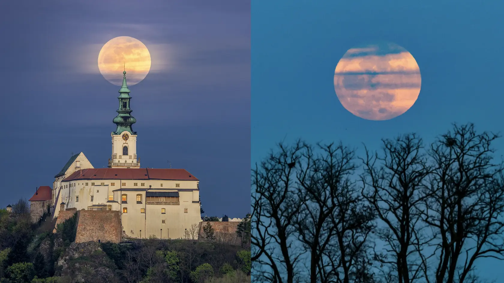 Na oblohe sa totiž objavil ružový spln, ktorý sa vzácne spojil s tzv. apogeom – momentom, keď je Mesiac najďalej od Zeme.