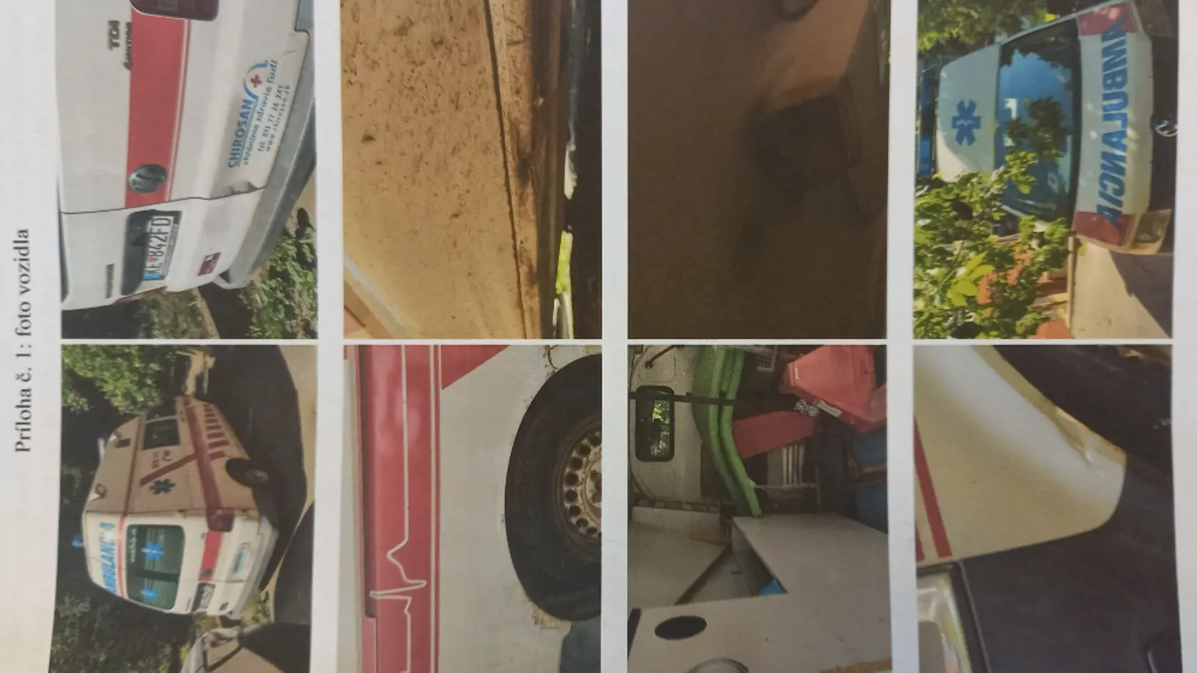 Fotografie dostupné na webe ministerstva financií k ponúkanému sanitárnemu vozidlu značky Volkswagen Transporter. Suma za vozidlo je 600 eur a auto má najazdených 200-tisíc km.