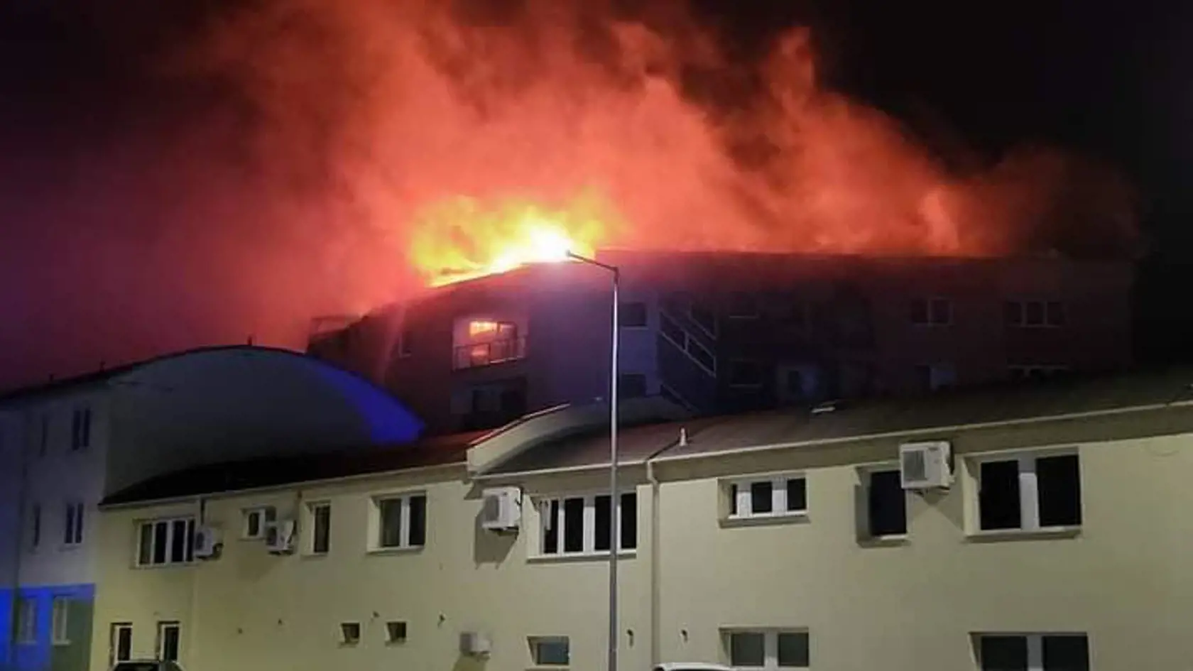 V centre Nitry vypukol v noci obrovský požiar.