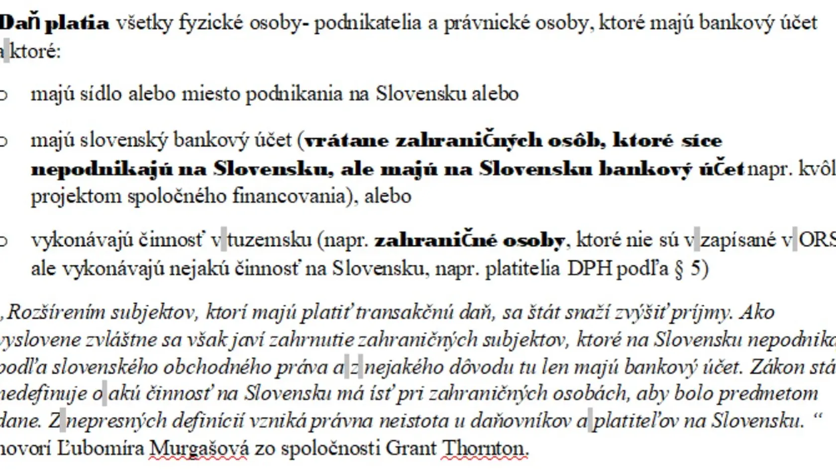 Kto platí daň z finančných transakcií?