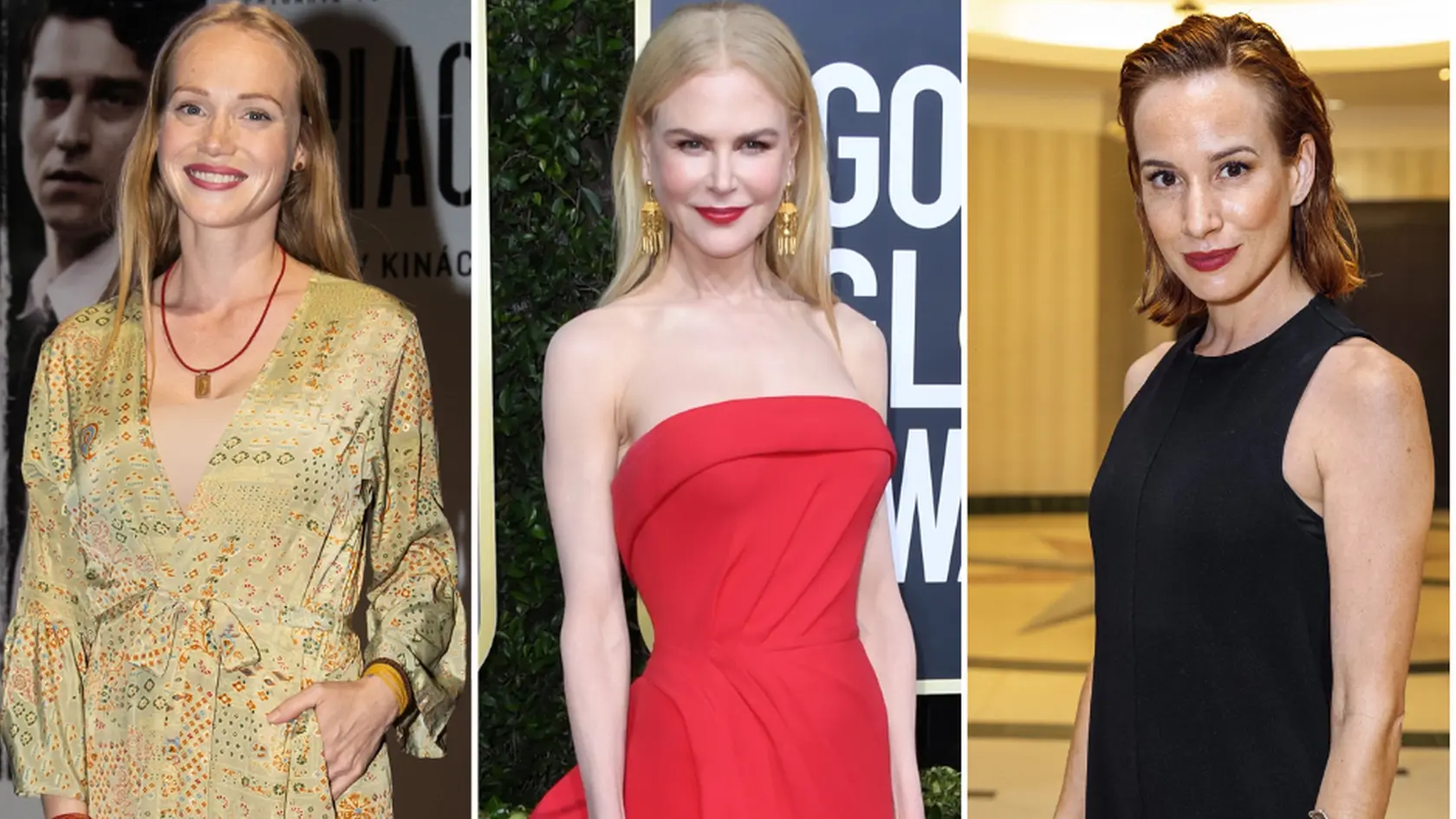 Dominika Morávková, Nicole Kidman a Táňa Pauhofová - "bledule" zo šoubiznisu.