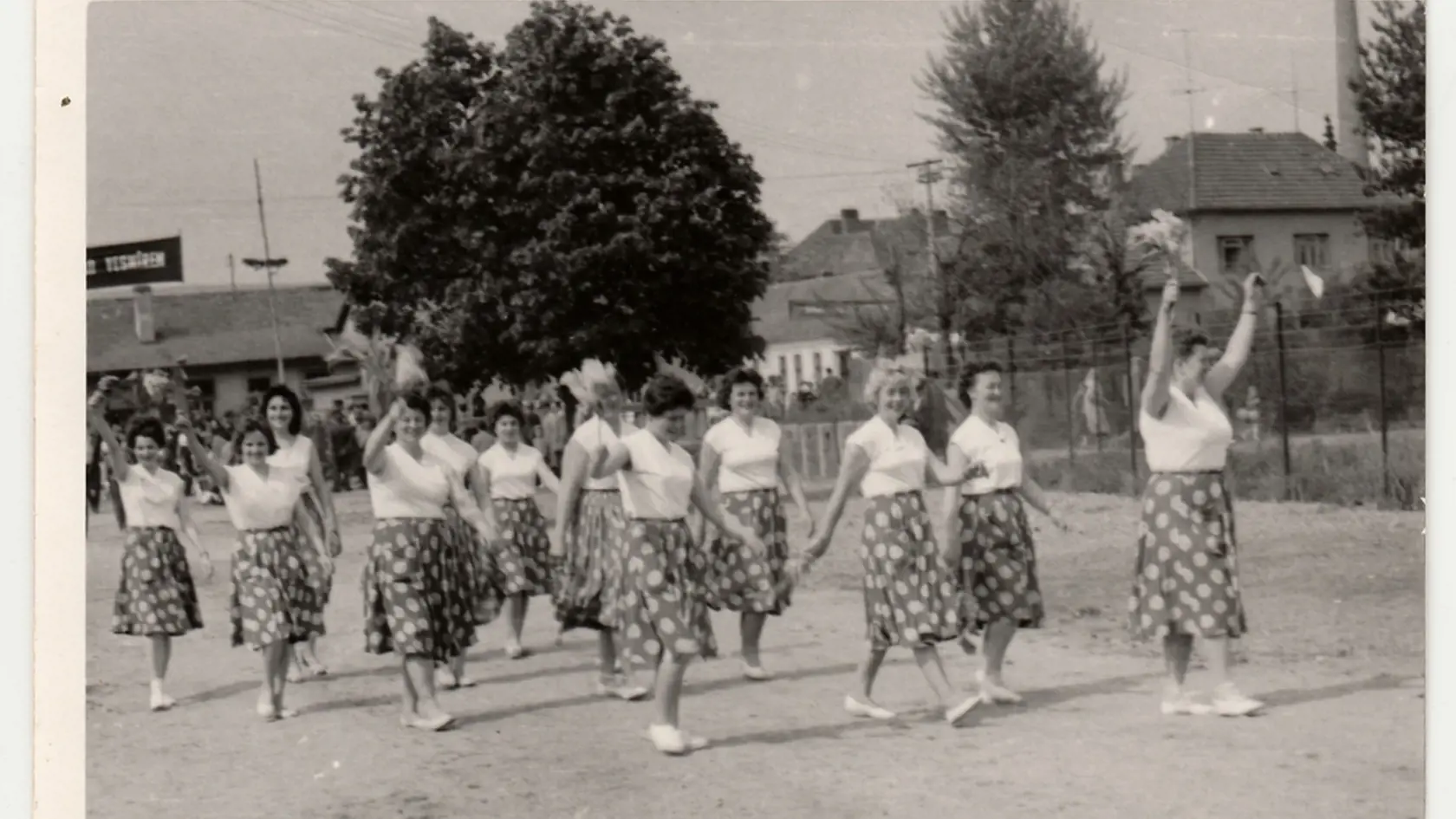 THE CZECHOSLOVAK SOCIALIST REPUBLIC - CIRCA 1960s: Vintage photo shows women prepare to Spartakiada.  Spartakiada - a prezentation of health and prosperity of the socialist and communist regime.