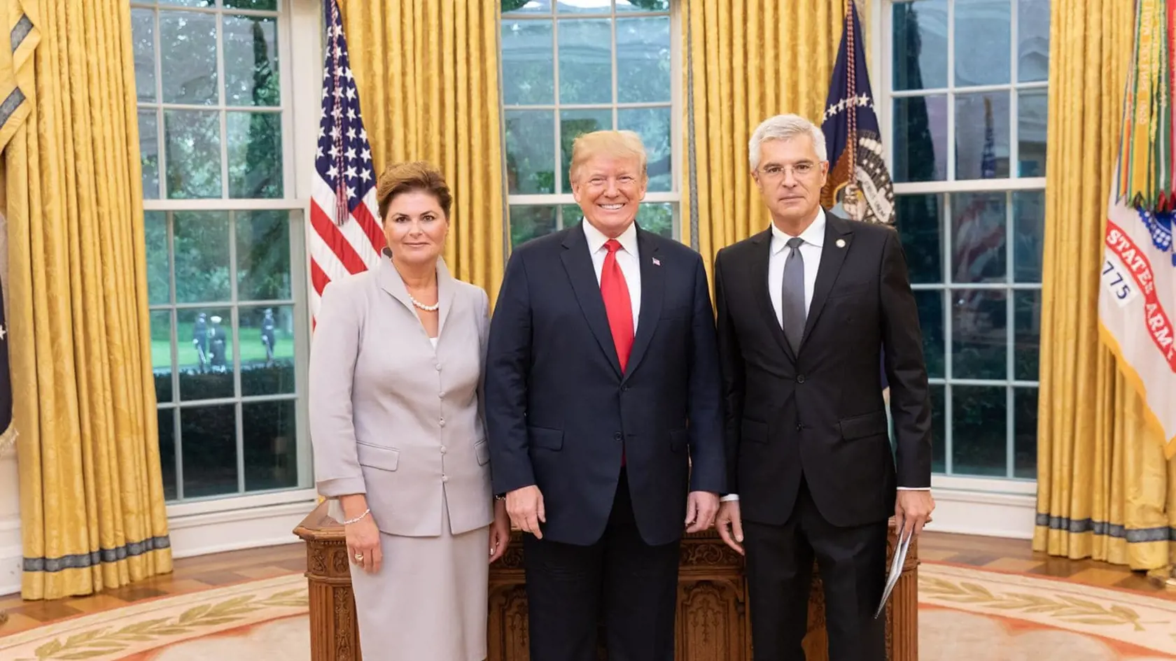 Ivan Korčok s bývalým americkým prezidentom Trumpom.