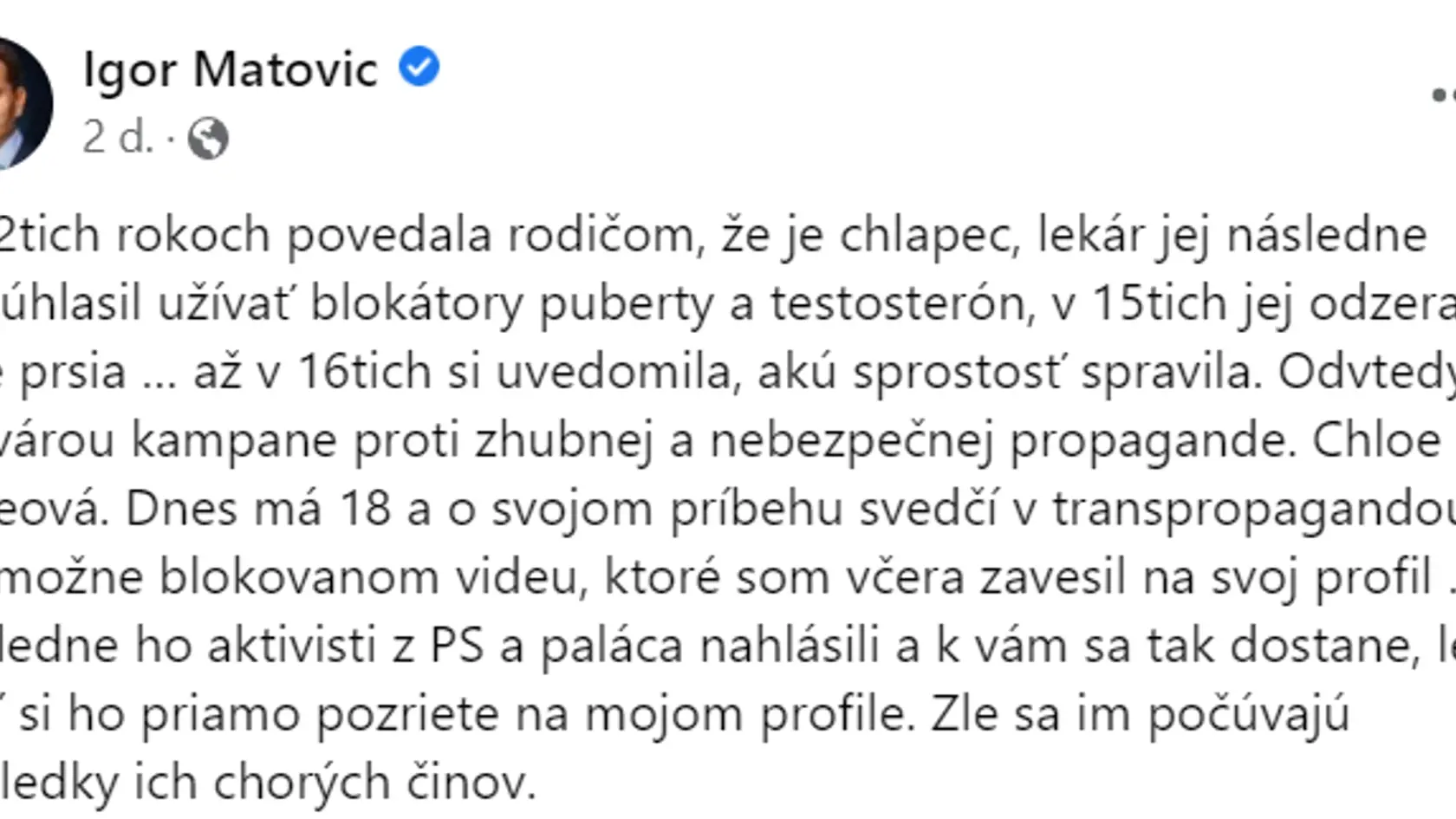 Igor Matovič si najnovšie zvolil novú tému. Po boji s korupciou a proti Richardovi Sulíkovi najnovšie útočí na LGBTI komunitu.