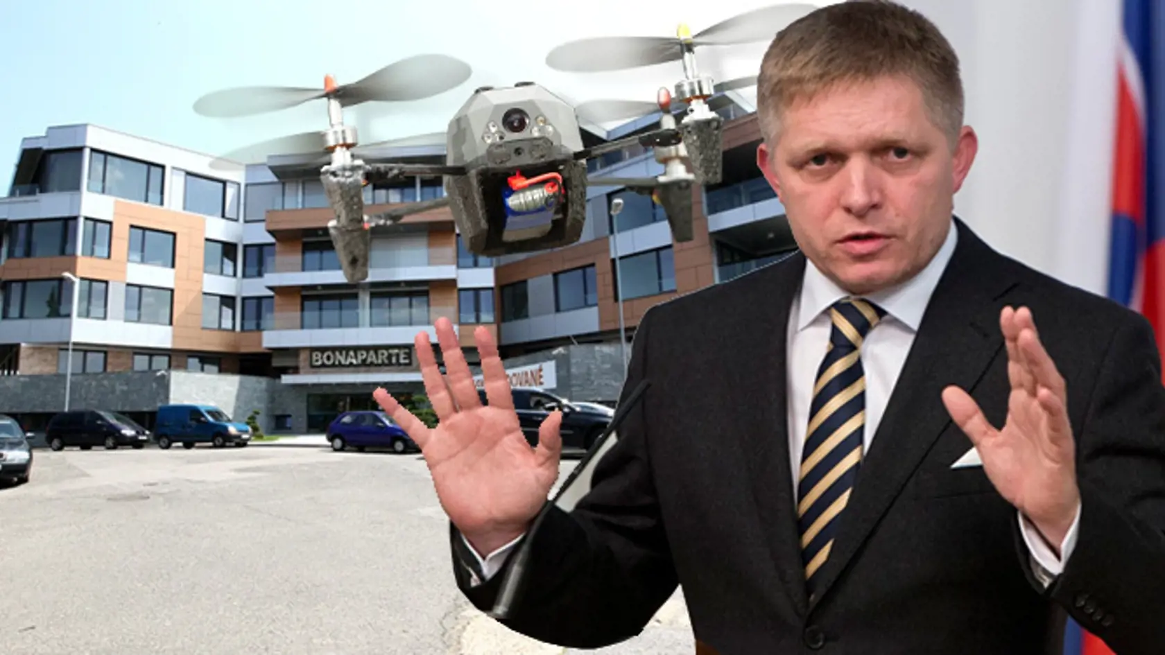 KOMPLEX BONAPARTE: Tu v luxusnom  byte žije Fico a vraj ho sleduje vrtuľník.