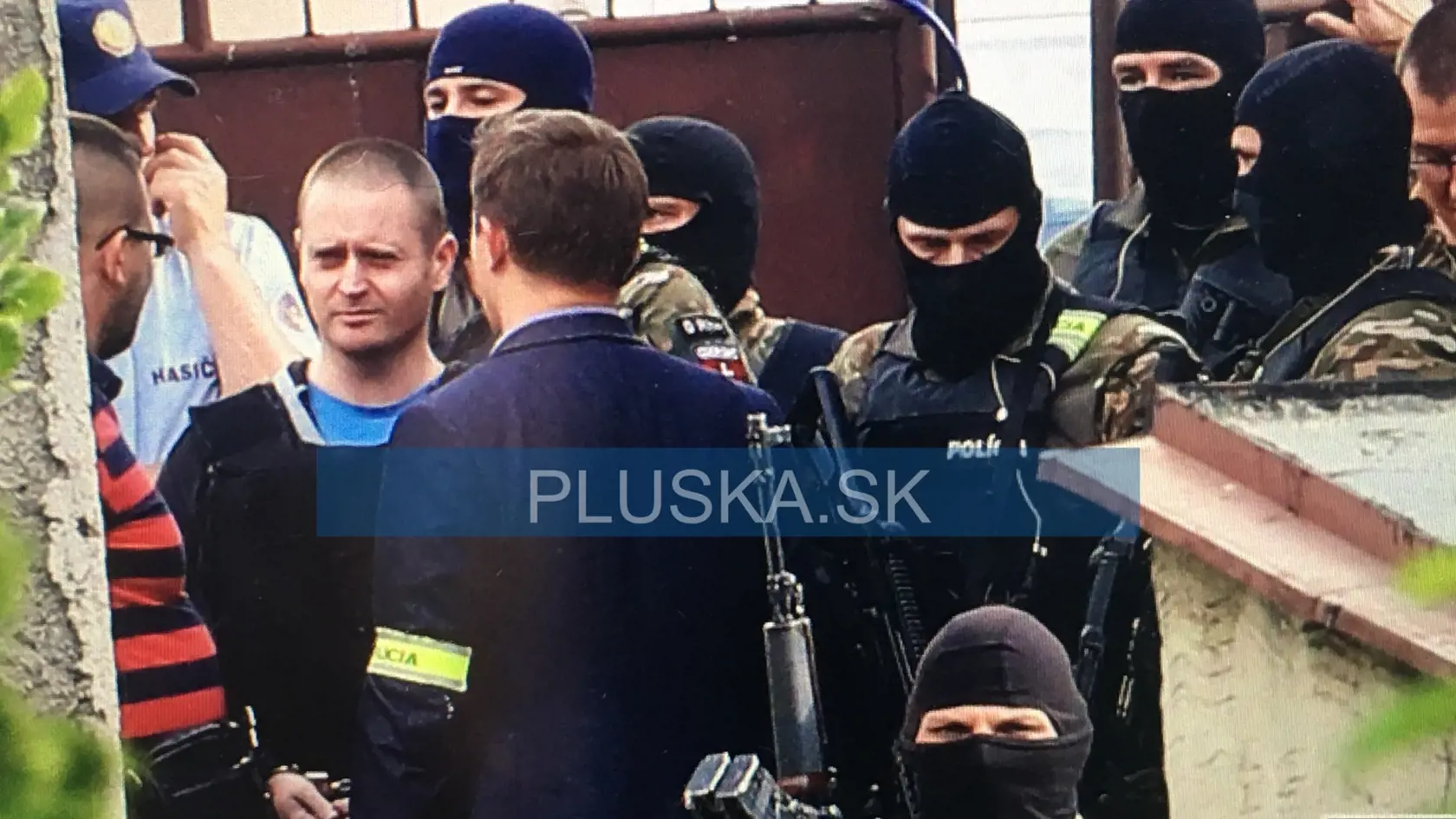 Obvinený Miroslav Marček na rekonštrukcii vraždy Kuciaka.
