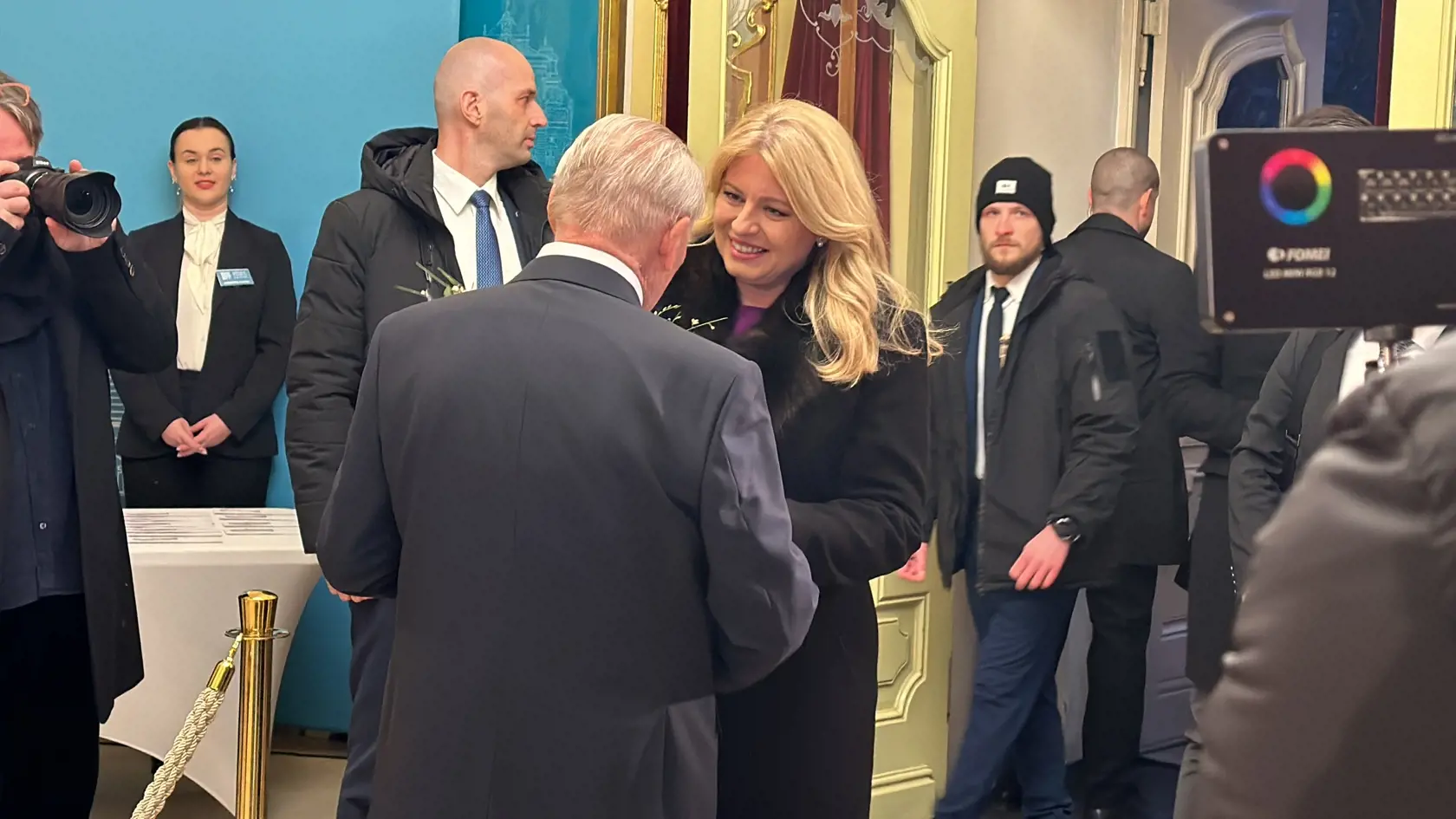 Privítanie s prezidentkou Zuzanou Čaputovou.