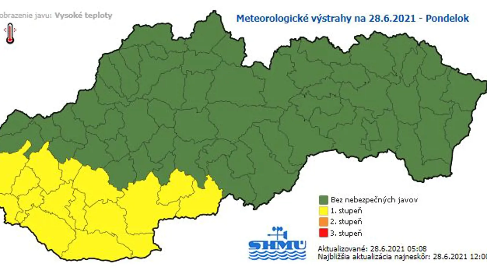 Dnes platia výstrahy najmä pre juhozápadné Slovensko.