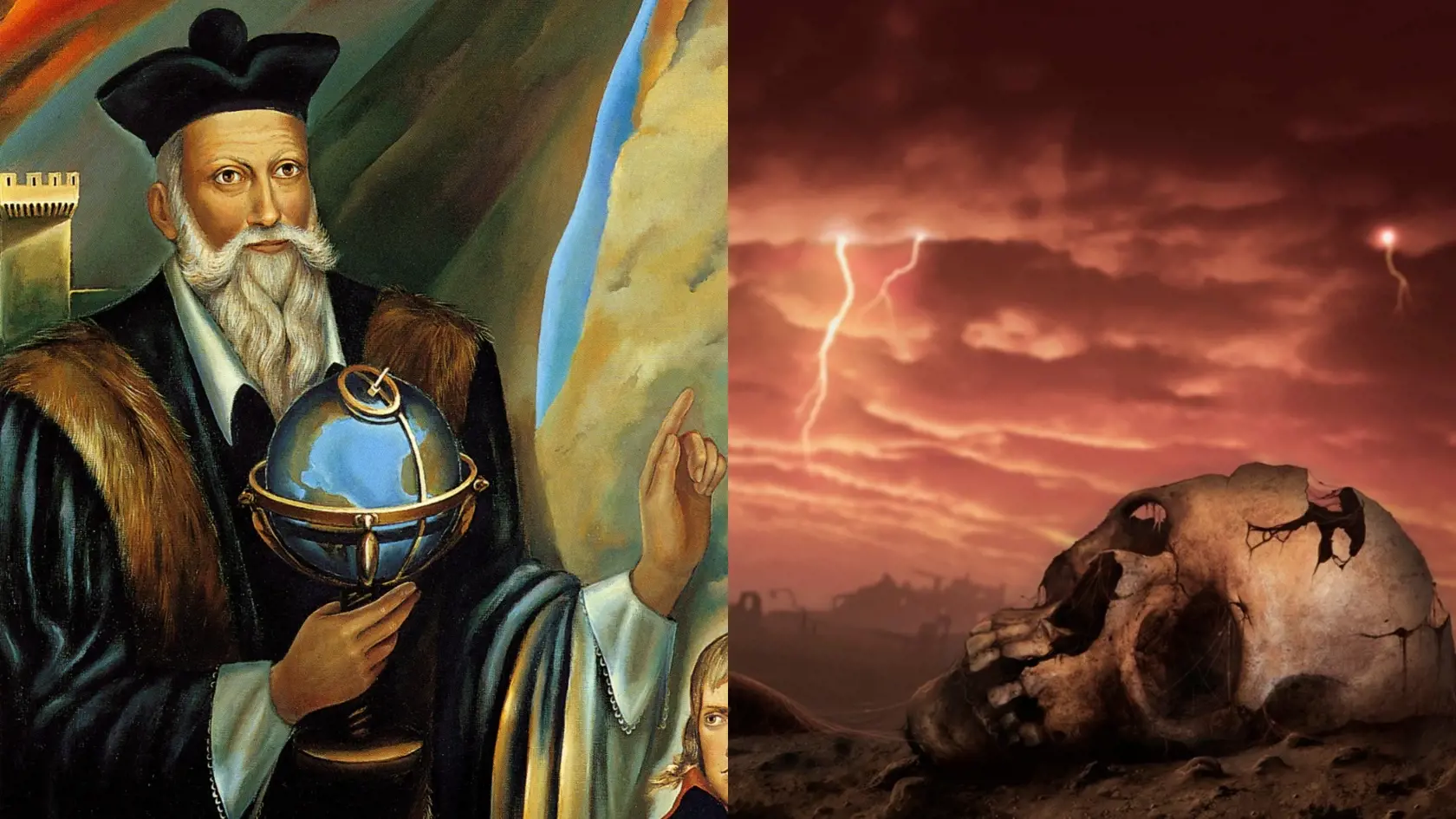 Nostradamus (vľavo) mal nie nadarmo prezývku "prorok apokalypsy". Jeho veštby sú totiž viac než desivé a často zahŕňajú množstvo katastrof.