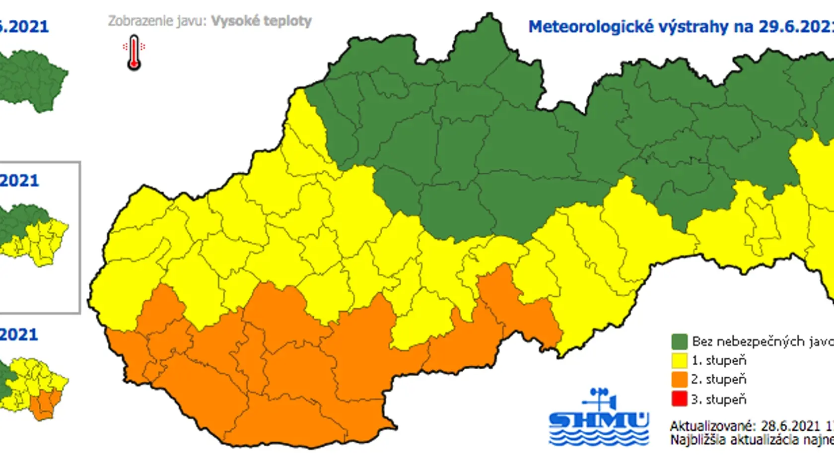 Pred horúčavami varuje SHMÚ aj najbližšie dva dni.