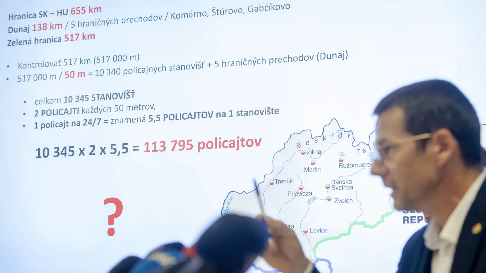 Na snímke prezident Policajného zboru SR Štefan Hamran počas tlačovej konferencie na tému Nelegálna migrácia 13. septembra 2023 v Bratislave. FOTO TASR - Martin Baumann