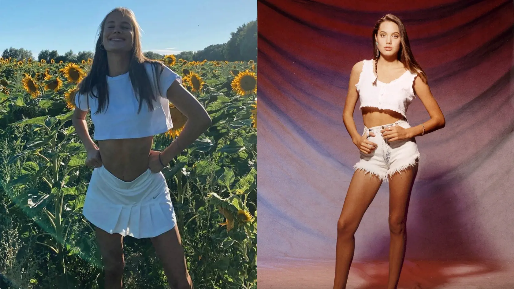 Modelka Nicole Poturalski a Angelina Jolie: obe majú podobné oči, takmer identické veľké pery, ostro rezané lícne kosti, ešte aj vlasy a podmanivý pohľad! Brad Pitt zjavne randí s kópiou svojej exmanželky.