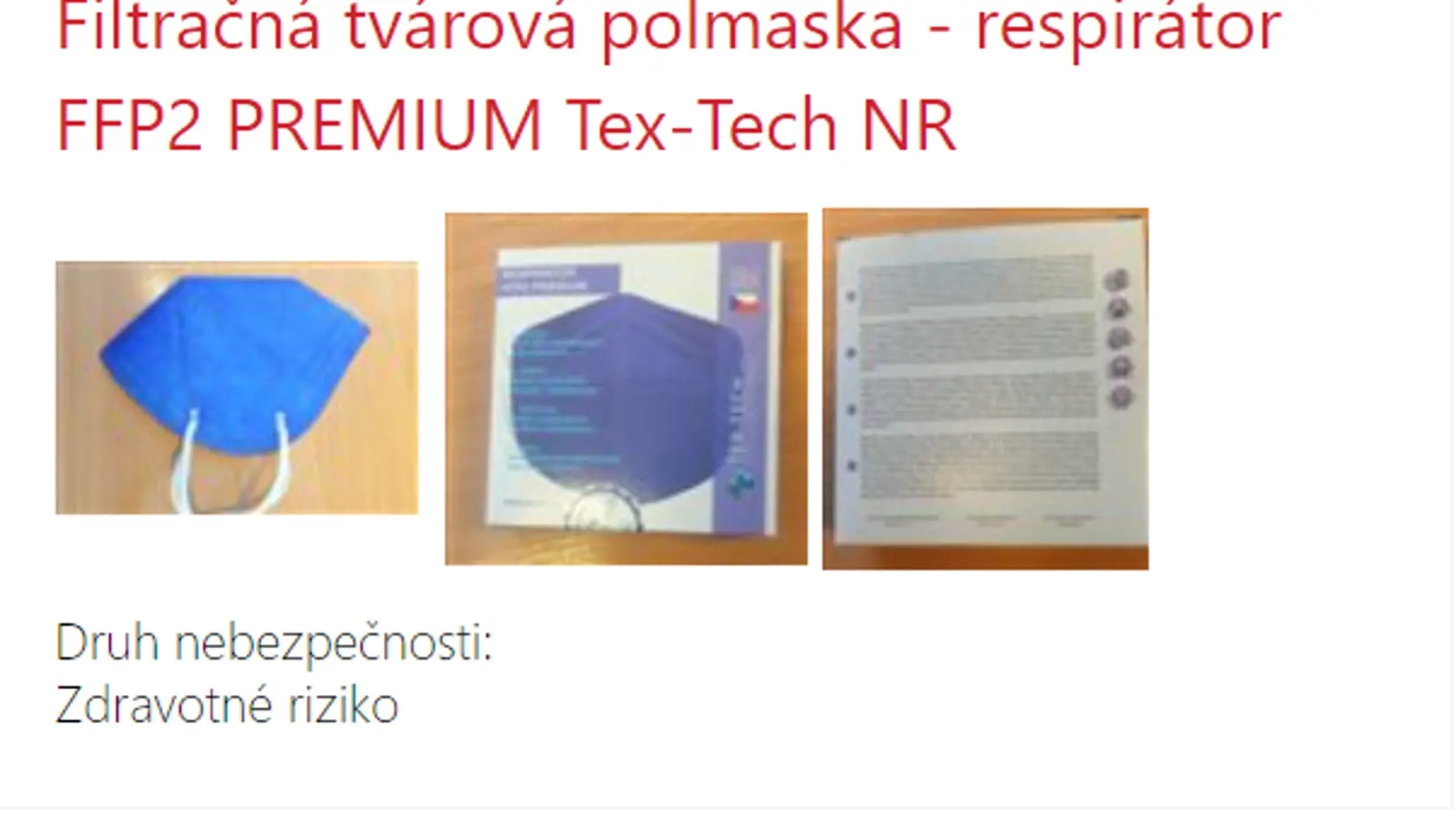SOI upozornila Slovákov na respirátory, ktoré nespĺňajú normy a neposkytujú dostatočnú ochranu.