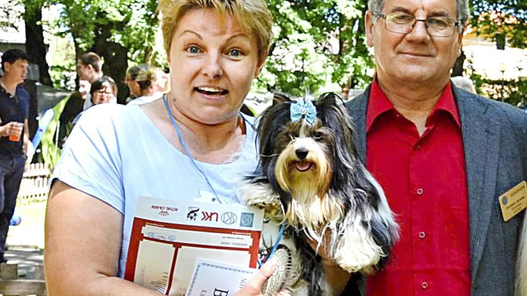 Posledná fotka Boženy a jej úspešného yorkšíra El Nino Deborah´s Magic.