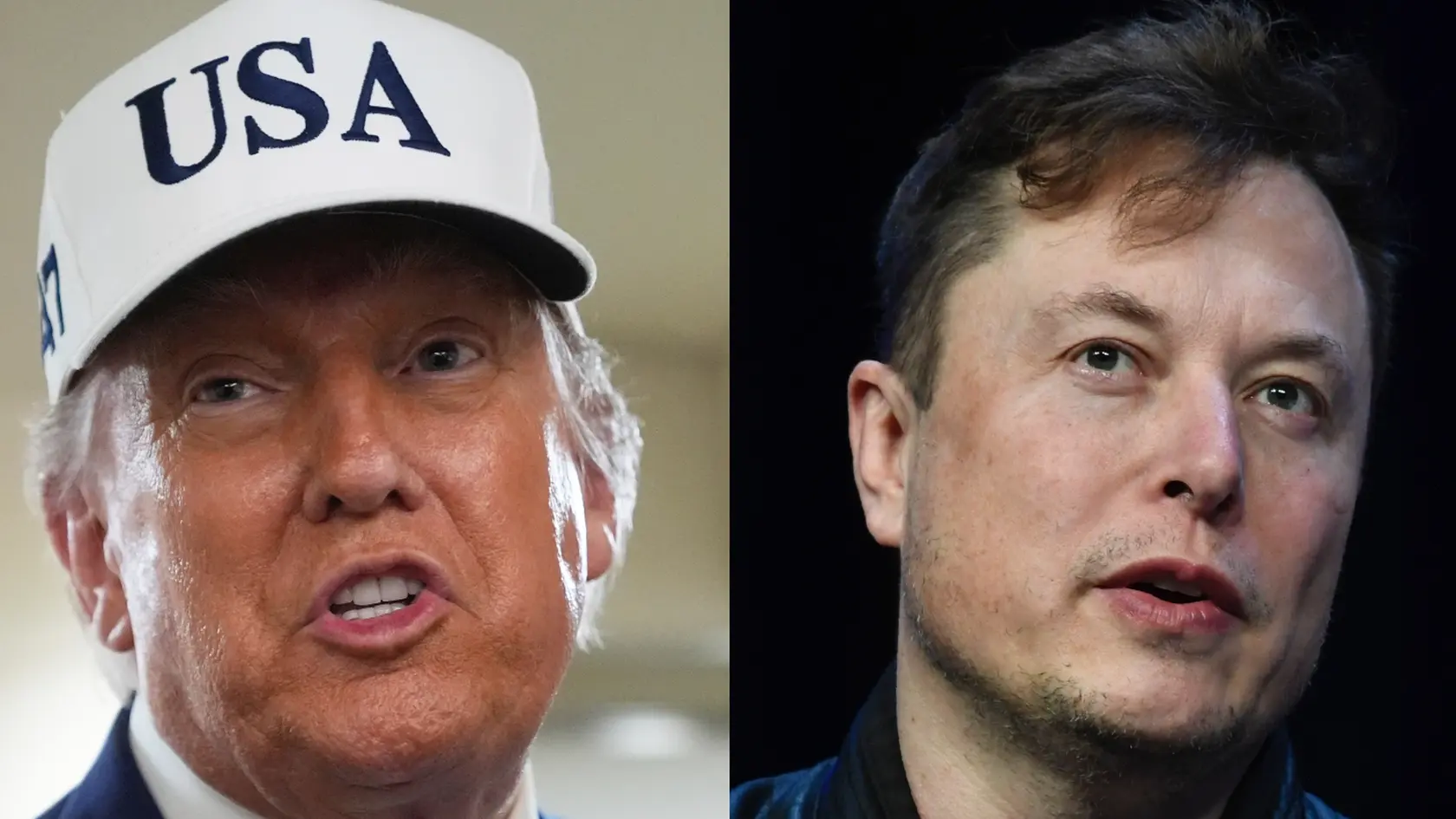 Americký prezident Donald Trump (vľavo) a miliardár Elon Musk (vpravo).