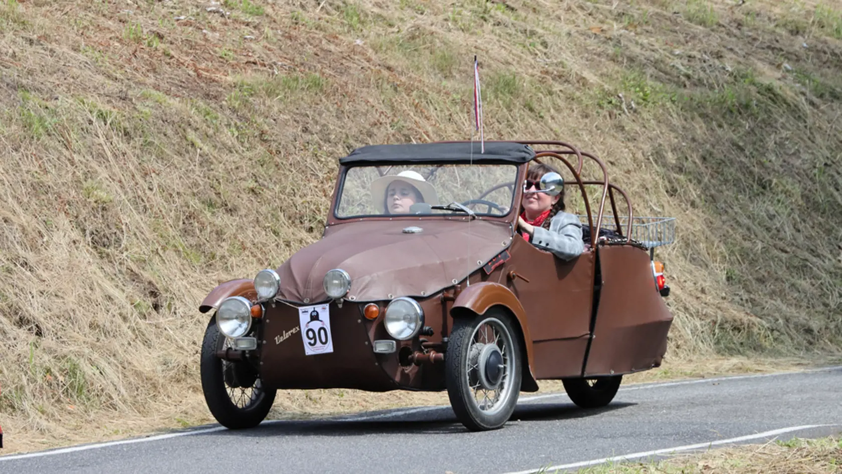 Albrechtice, Czech Republic - Jul 19, 2020 : Oldtimer classic car meeting "Veteranem za krteckem"