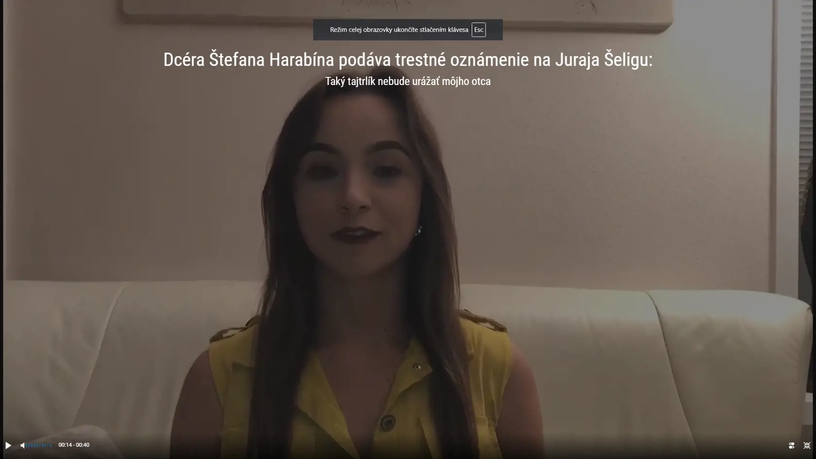 Tamara Harabinová podáva trestné oznámenie na Štefana Harabina.