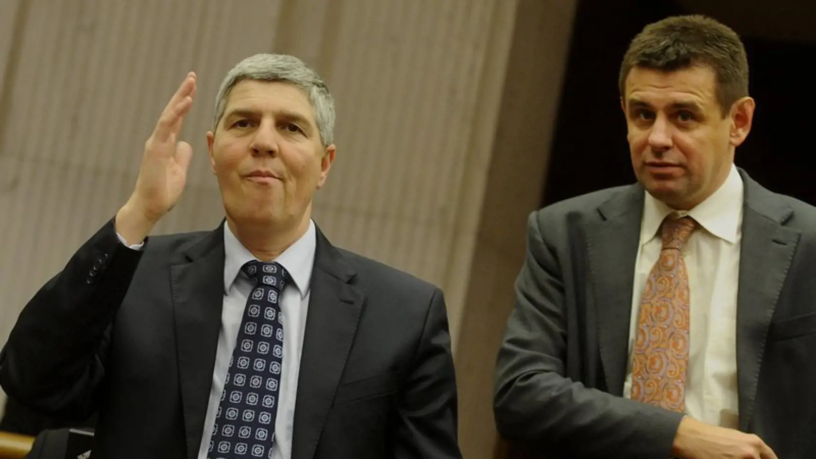 Podpredseda parlamentu SR Béla Bugár a Lászlo Solymos (vpravo)