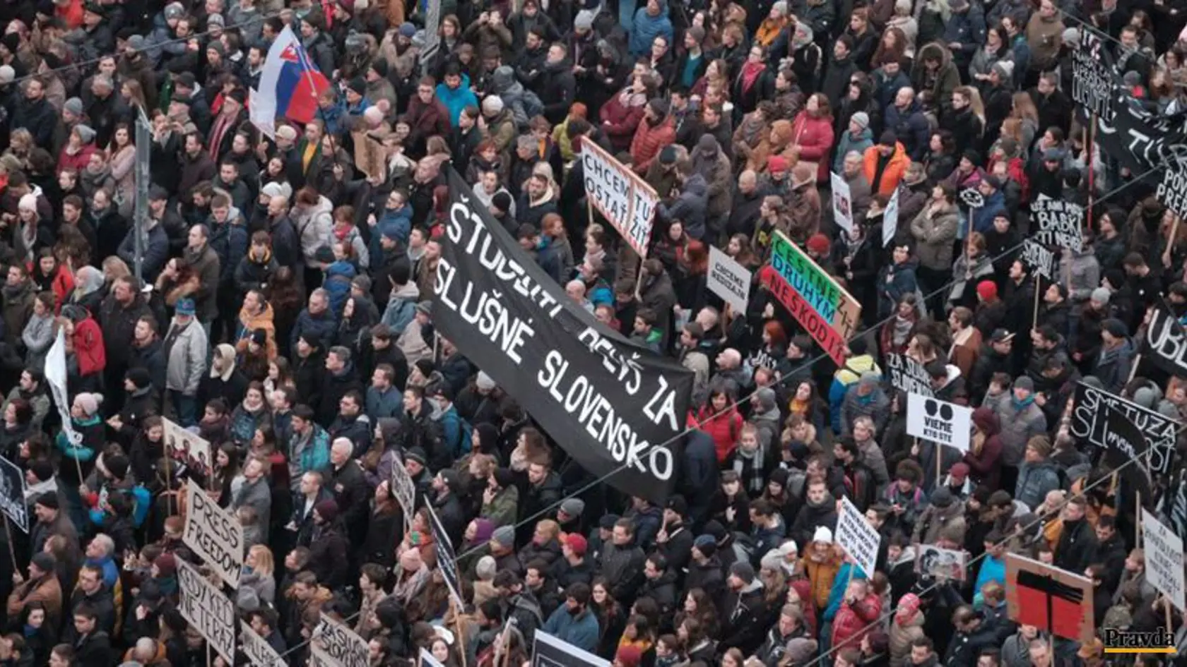 Protesty Slovákov.