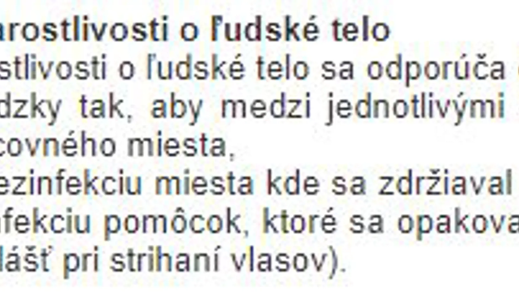 Odporúčania hlavného hygienika pre prevádzky starostlivosti o ľudské telo.