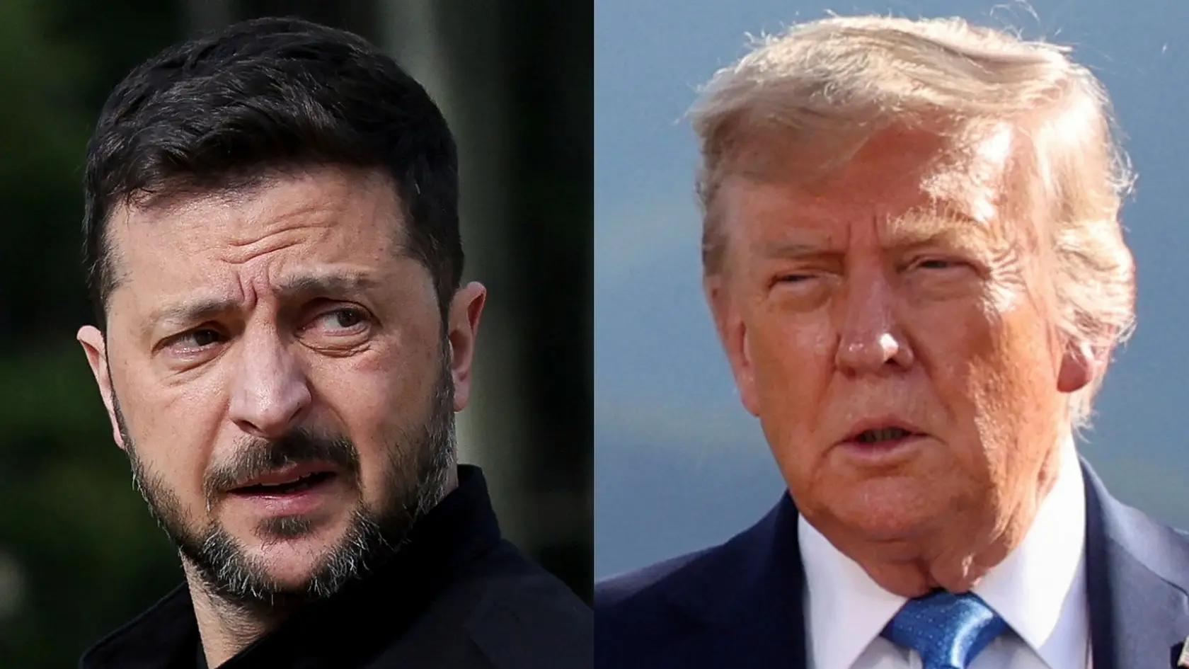 Ukrajinský prezident Volodymyr Zelenskyj a prezident USA Donald Trump