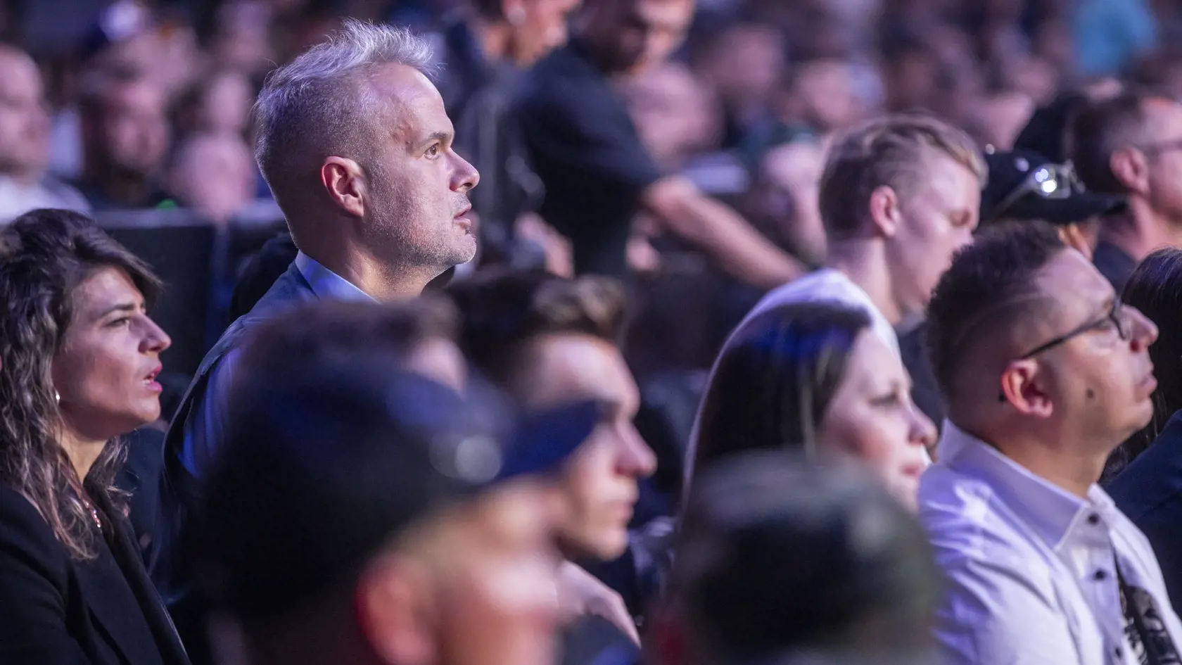 Na snímke je podujatie Oktagon 47 na bratislavskom zimnom štadióne Ondreja Nepelu, ktorého vrcholom bol zápas Slováka Pavla Langera s legendárnym českým MMA bojovníkom Karlosom Vémolom. Na fotke je Jaroslav Slávik.