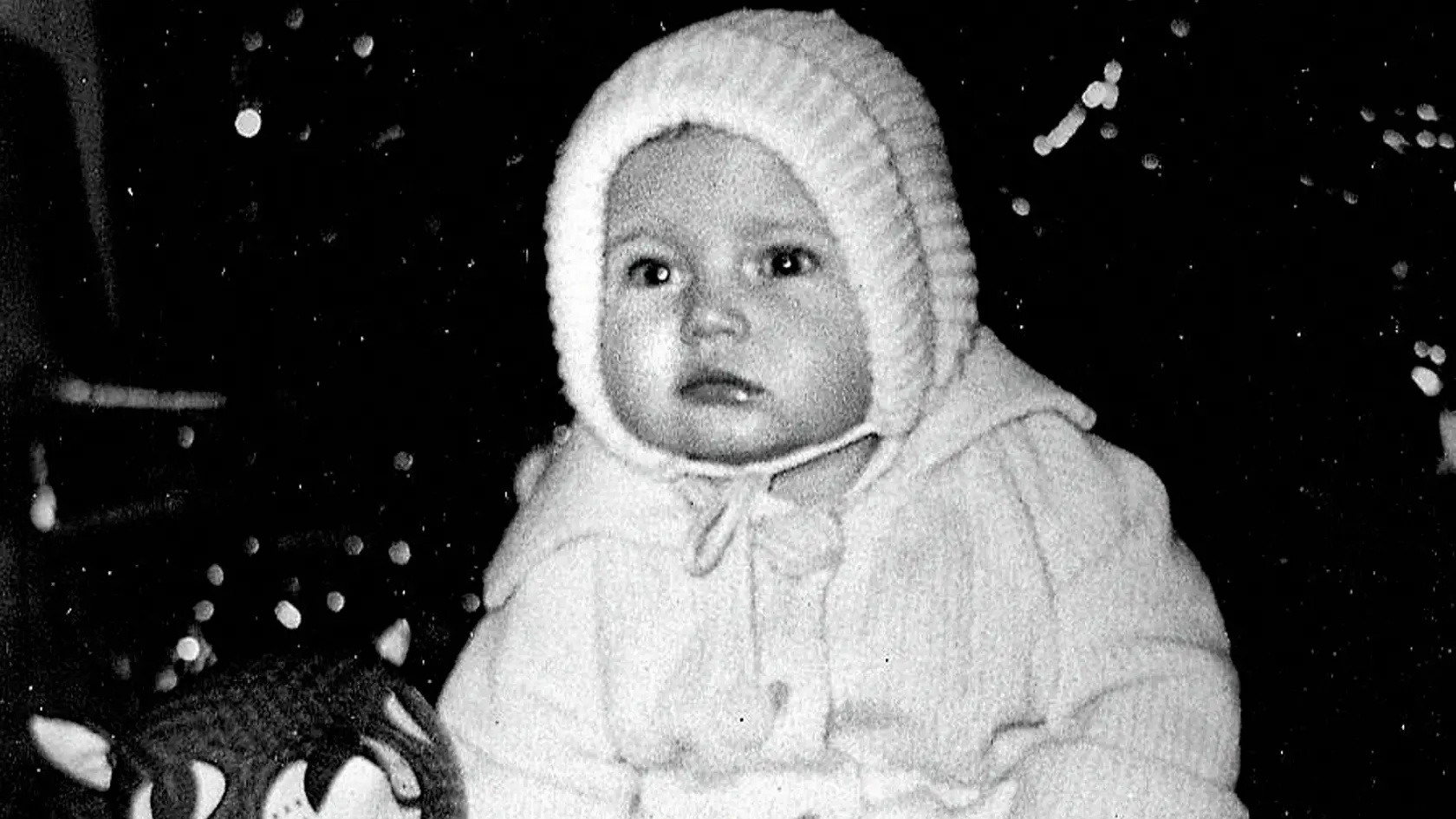 Aneta Parišková ako batoľa. Toto boli jej prvé Vianoce - rok 1973.