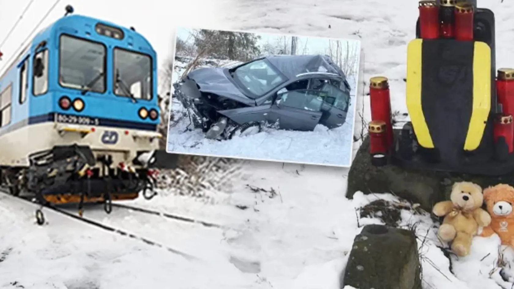 Ľudia plačú nad sobotnou tragédiou na železničnom prejazde v Ostrave-Třeboviciach a nosia k miestu tragédie kvety, sviečky aj plyšáky.