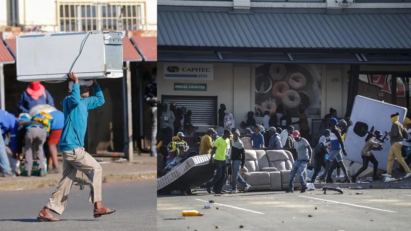 Rabovanie v Juhoafrickej republike.