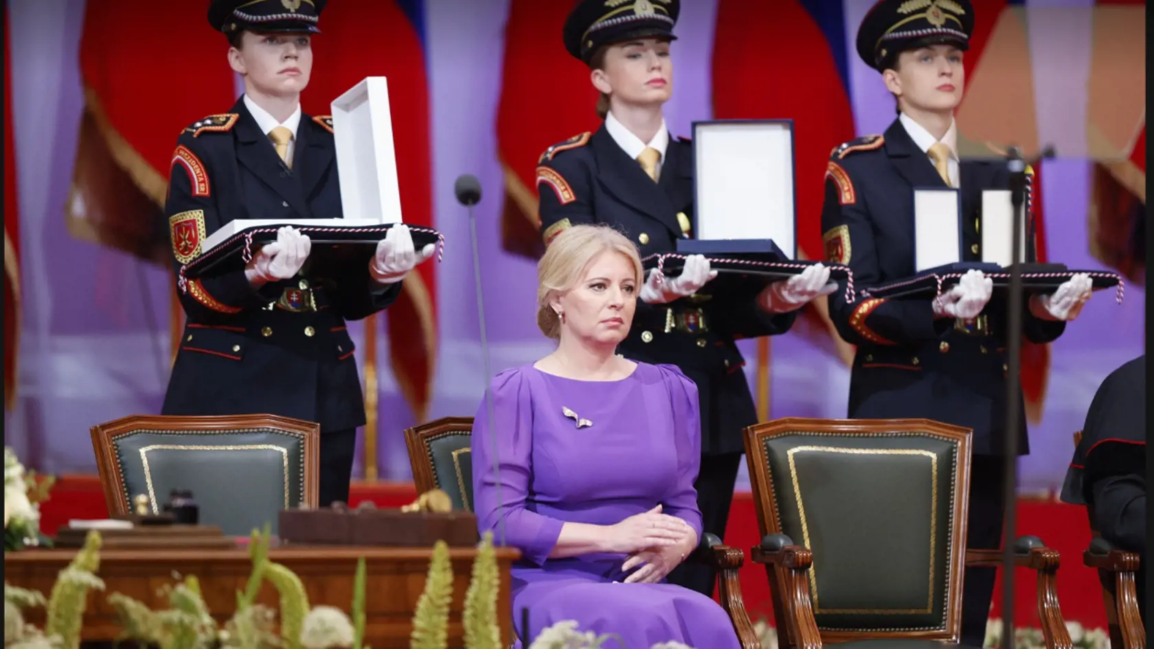 Zuzana Čaputová na inaugurácii Petra Pellegriniho.