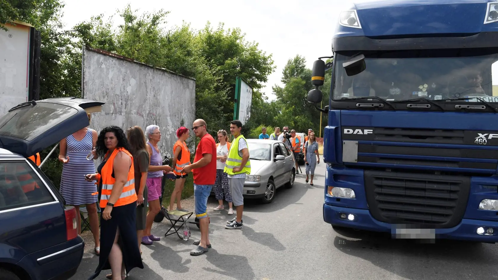Protest na hraničnom priechode Milhosť -Tornyosnémeti