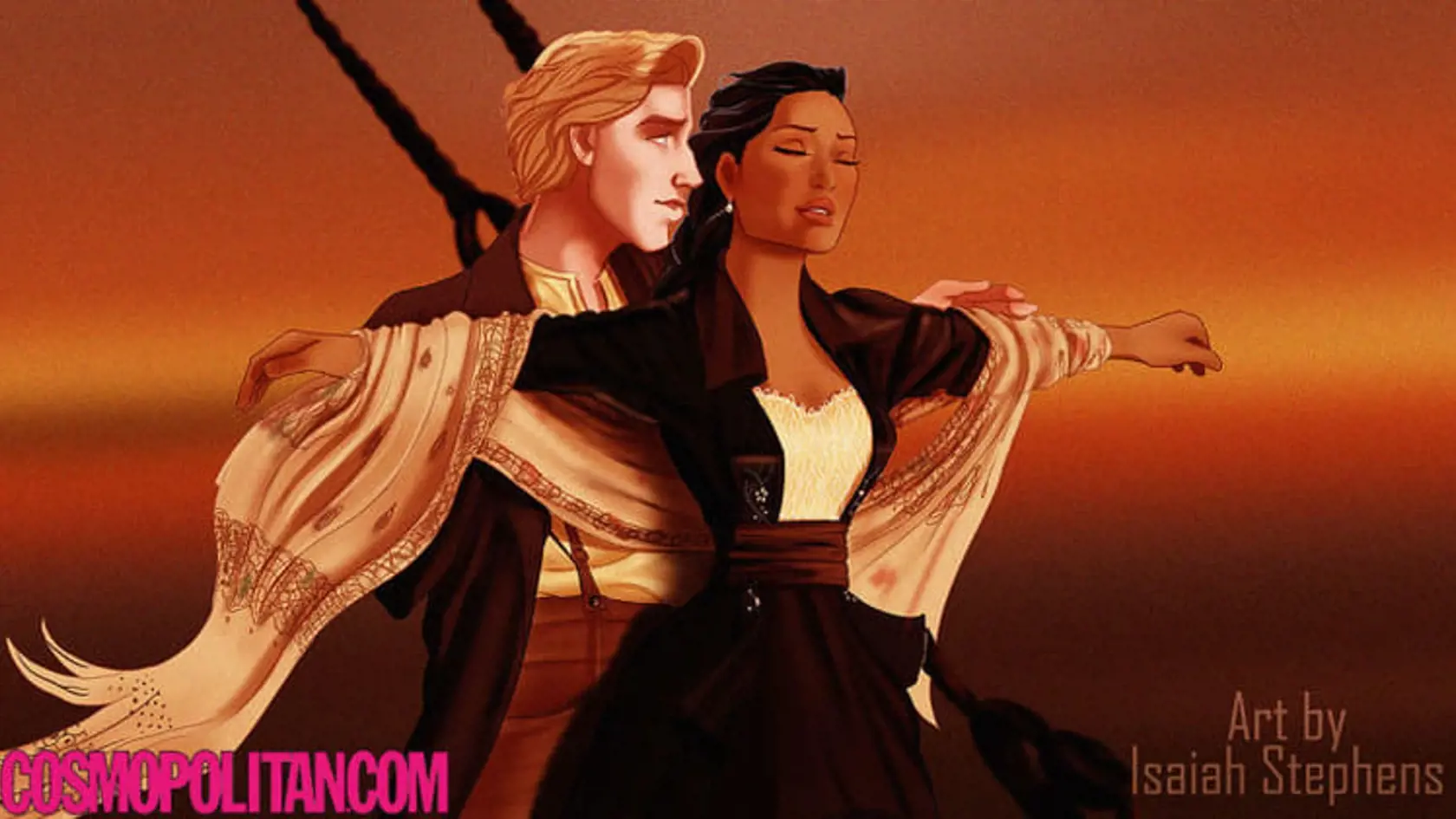 John Smith a Pocahontas vo filme Titanic.