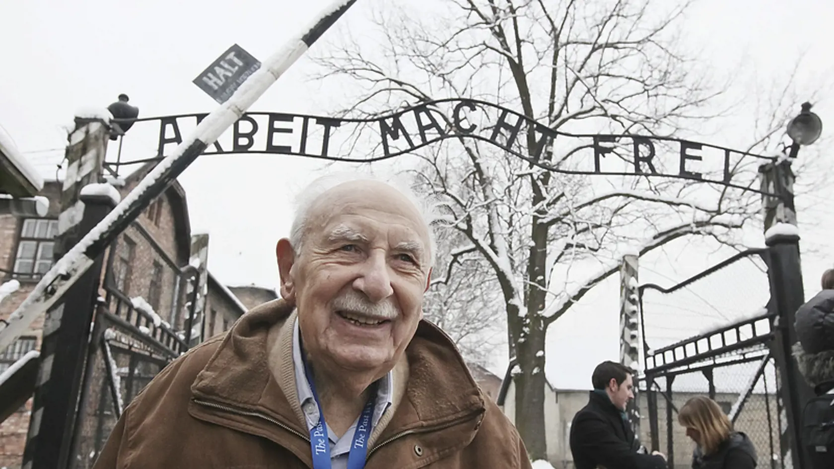 93-ročný Marcel Tuchman, ktorý prežil holokaust prichádza do koncentračného tábora Auschwitz v poľskom Osvienčime.