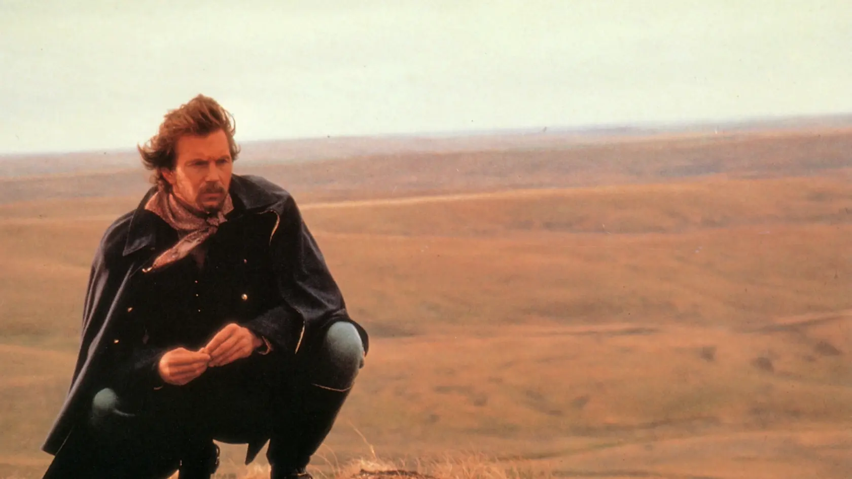 Mary McDonnell a Kevin Costner vo filme Tanec s vlkmi