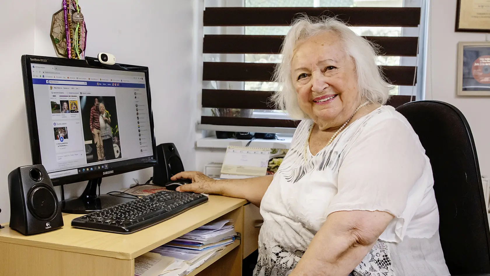 Umelkyňa je zdatná aj v rámci moderných technológií.