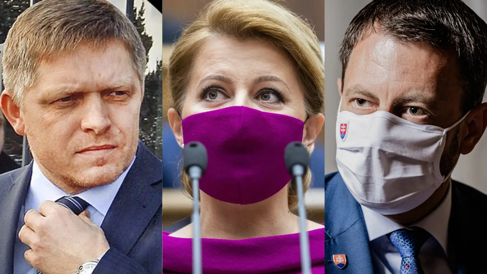 Robert Fico, Zuzana Čaputová, Eduard Heger