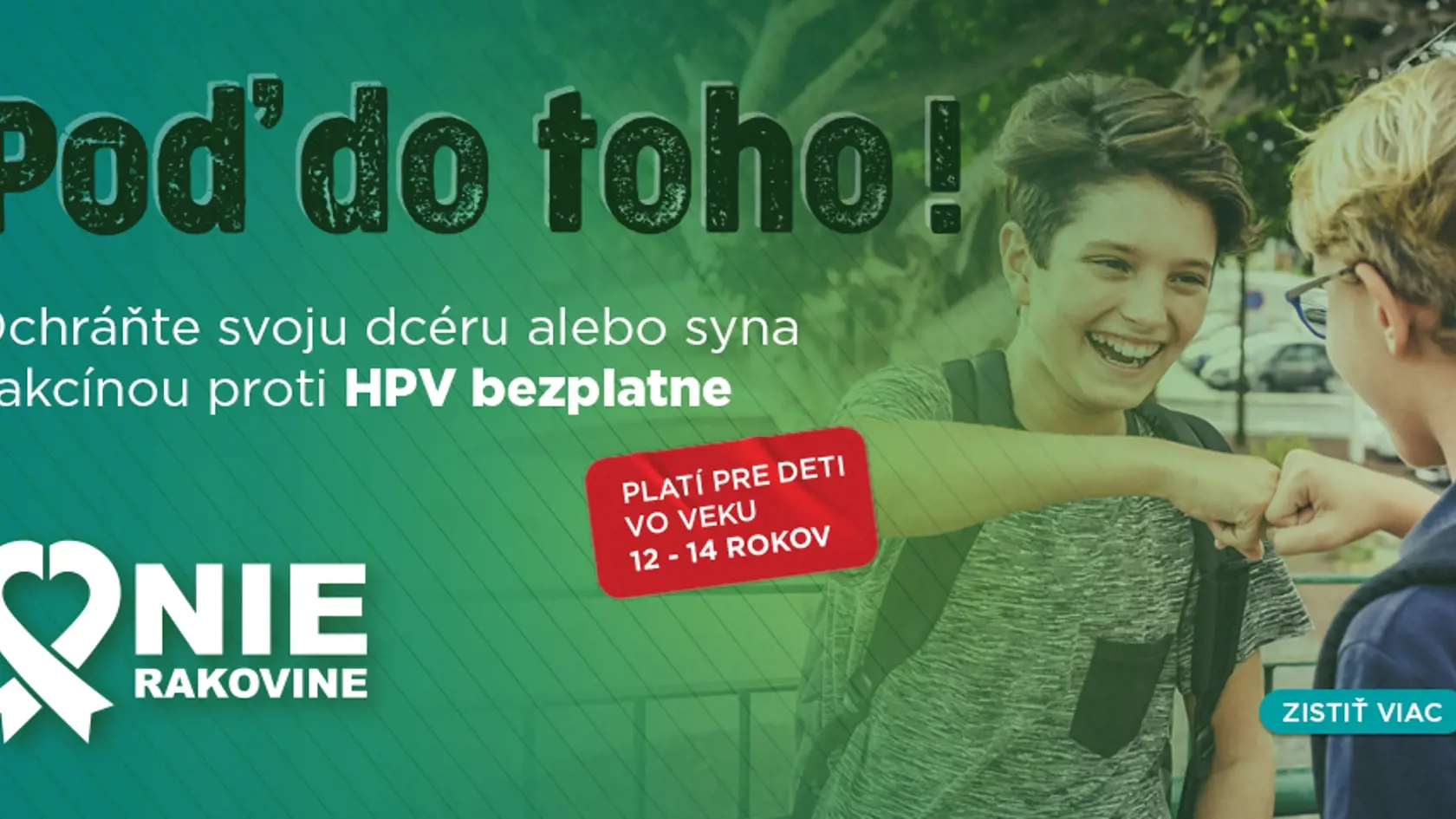 Ideálne je zaočkovať deti ešte pred prvým sexom.