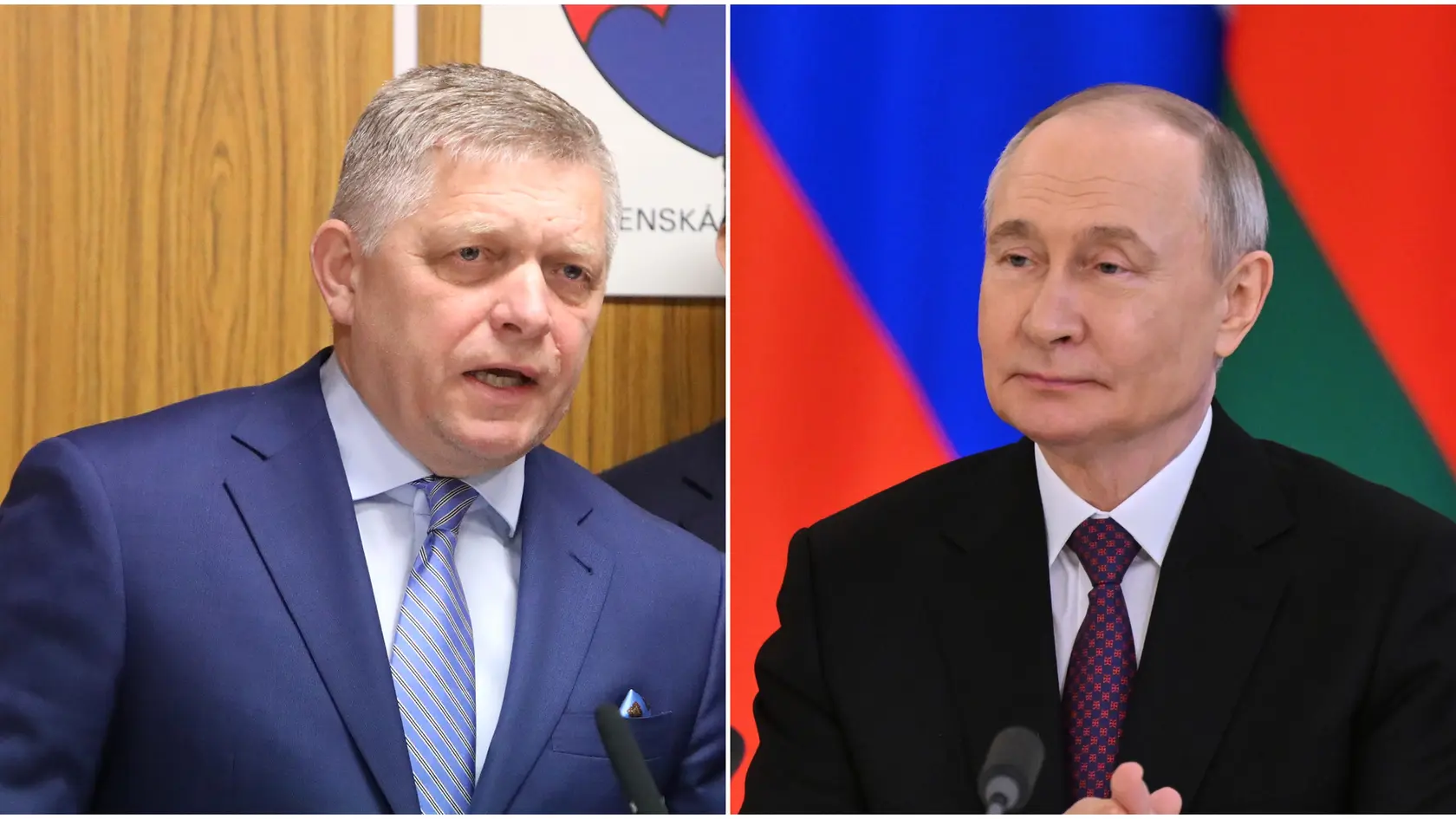 Robert Fico, Vladimir Putin.