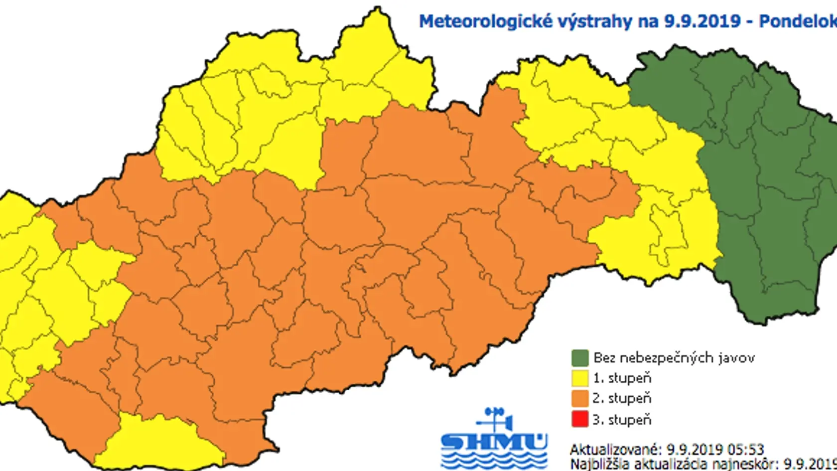 Výstrahy SHMÚ