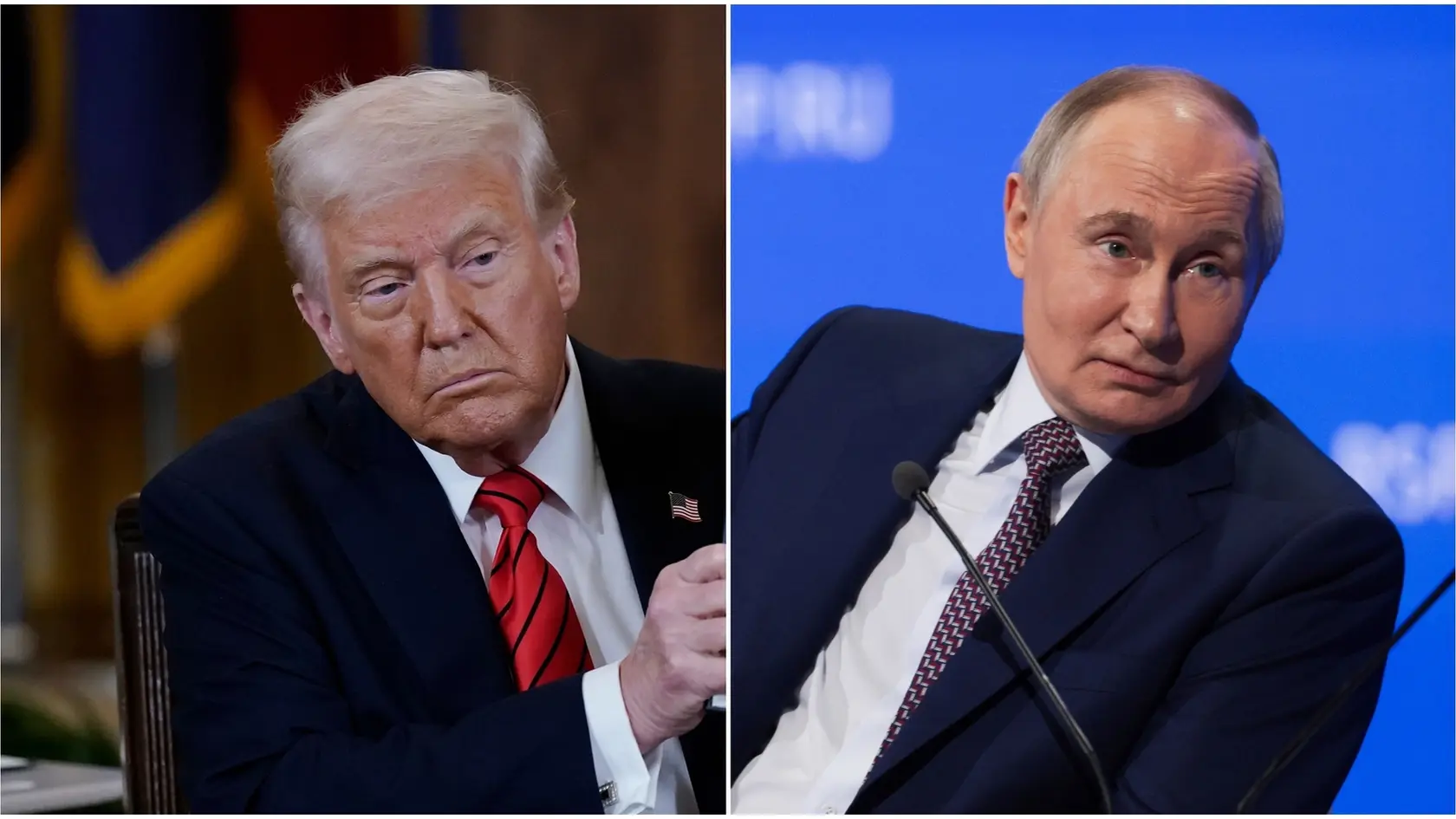 Na snímke Donald Trump a Vladimir Putin.