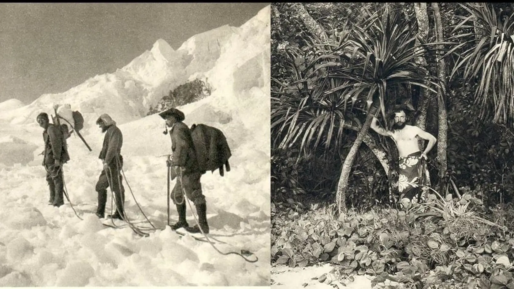 Štefánik pri výstupe na Mont Blanc (v strede) a pri pobyte na Tahiti. Generál  v službách francúzskej vedy a neskôr diplomacie bol na naše pomery významným cestovateľom. V roku 1902 študoval vo Švajčiarsku, od roku 1904 žil vo Francúzsku. Precestoval severnú Afriku, v roku 1911 odcestoval na Tahiti kam sa chcel dokonca presťahovať, o rok ho vyslali do Brazílie. Neskôr ako poverenec francúzskej vlády pôsobil v Ekvádore a na Galapágoch.
Po vypuknutí prvej svetovej vojny sa vrátil do Paríža, kde okrem iného organizoval československé légie. Ako diplomat pôsobil v Rusku i USA.