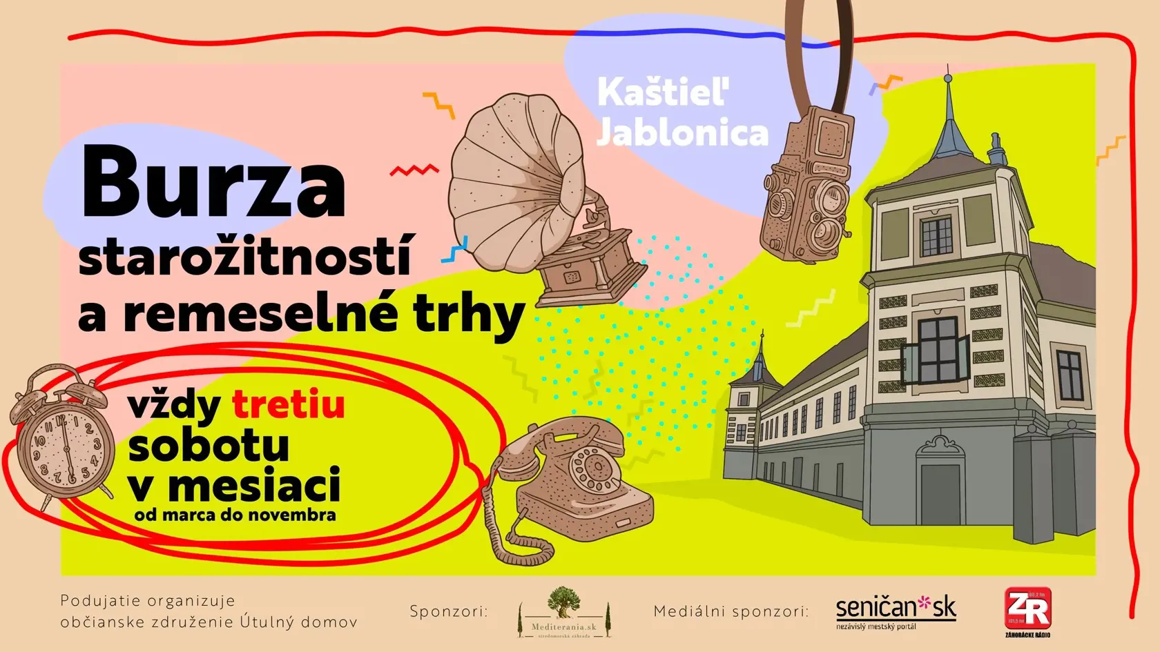 V kaštieli Jablonica sa 16. marca bude konať prvá jarná Burza starožitností a remeselné trhy.