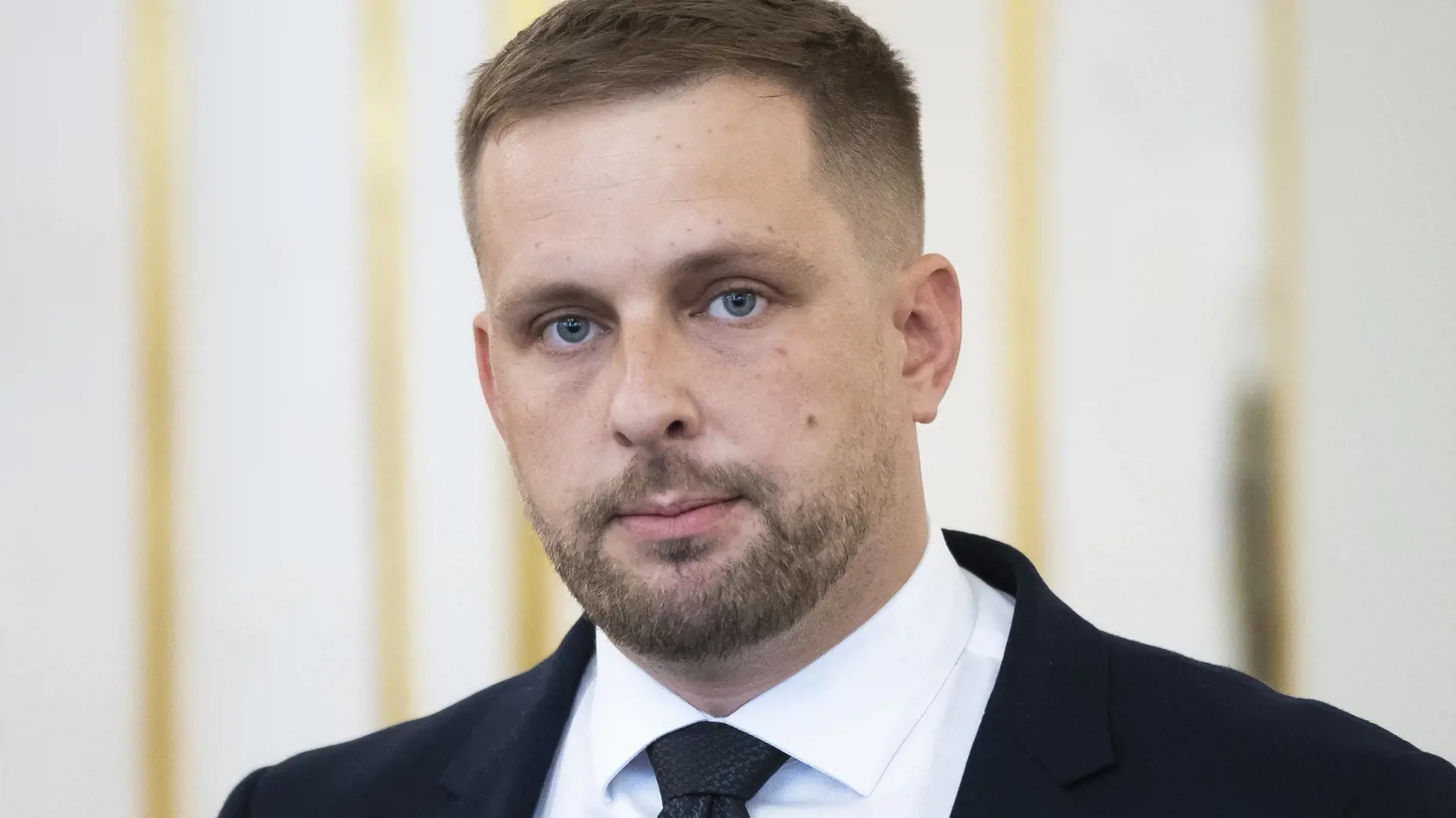 Prezident SR Peter Pellegrini prijal demisiu Zuzany Dolinkovej a vymenoval nového ministra zdravotníctva Kamila Šaška. Na snímke je Kamil Šaško.