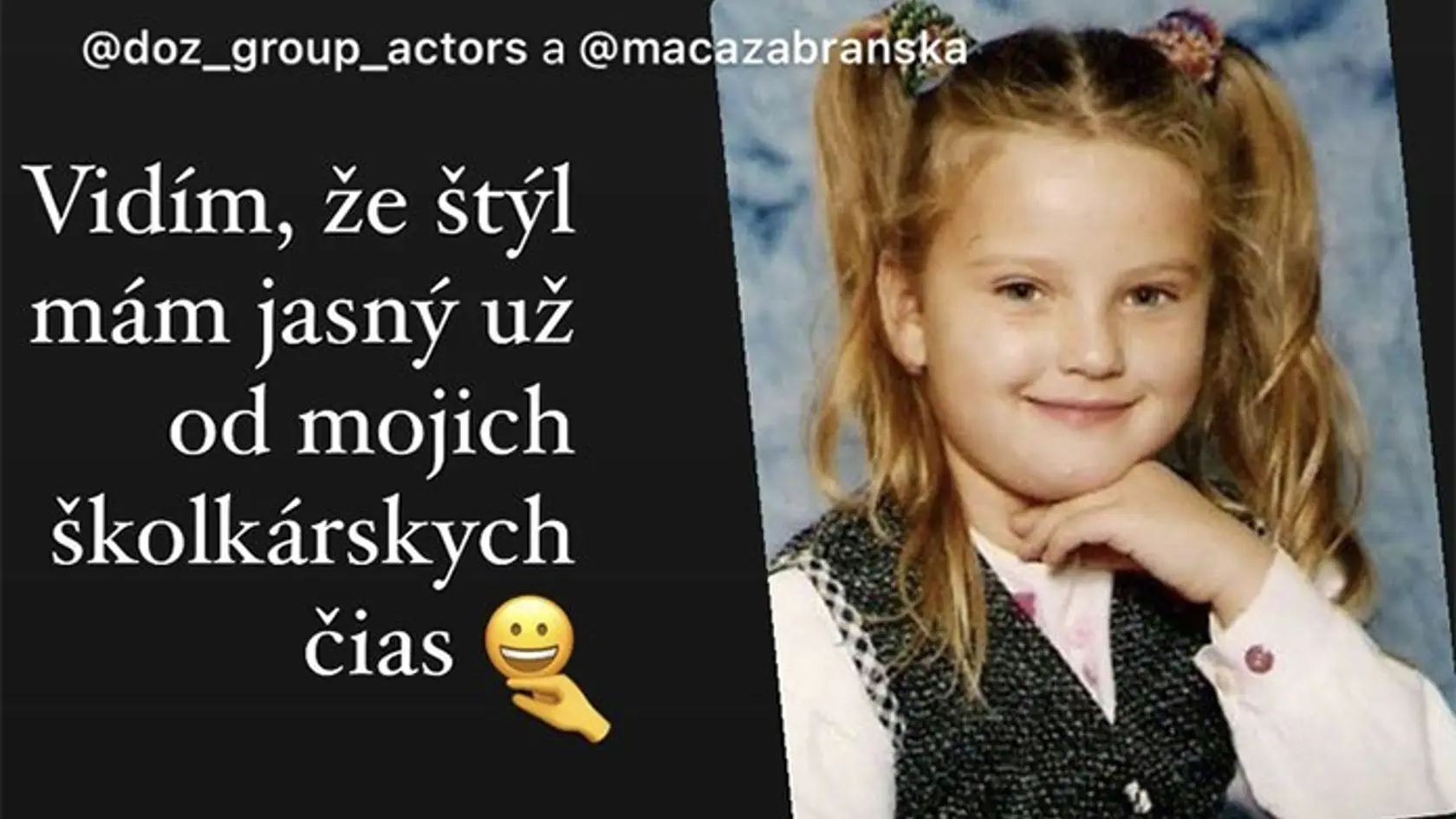 Maca Zábranská na fotografii z detstva