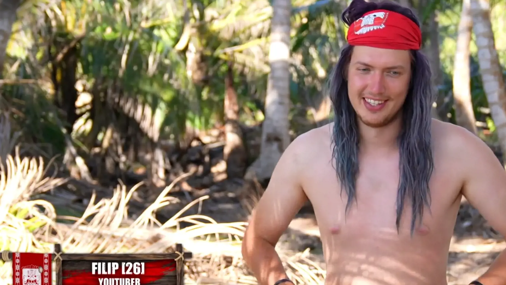 Filip Jánoš (26) na ostrove počas reality show Survivor.
