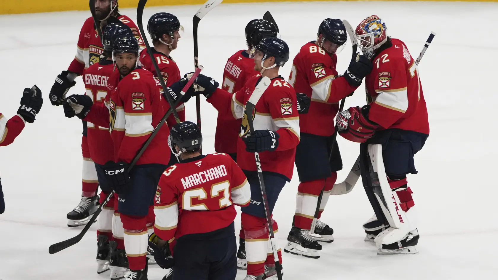Radosť hráčov tímu Florida Panthers