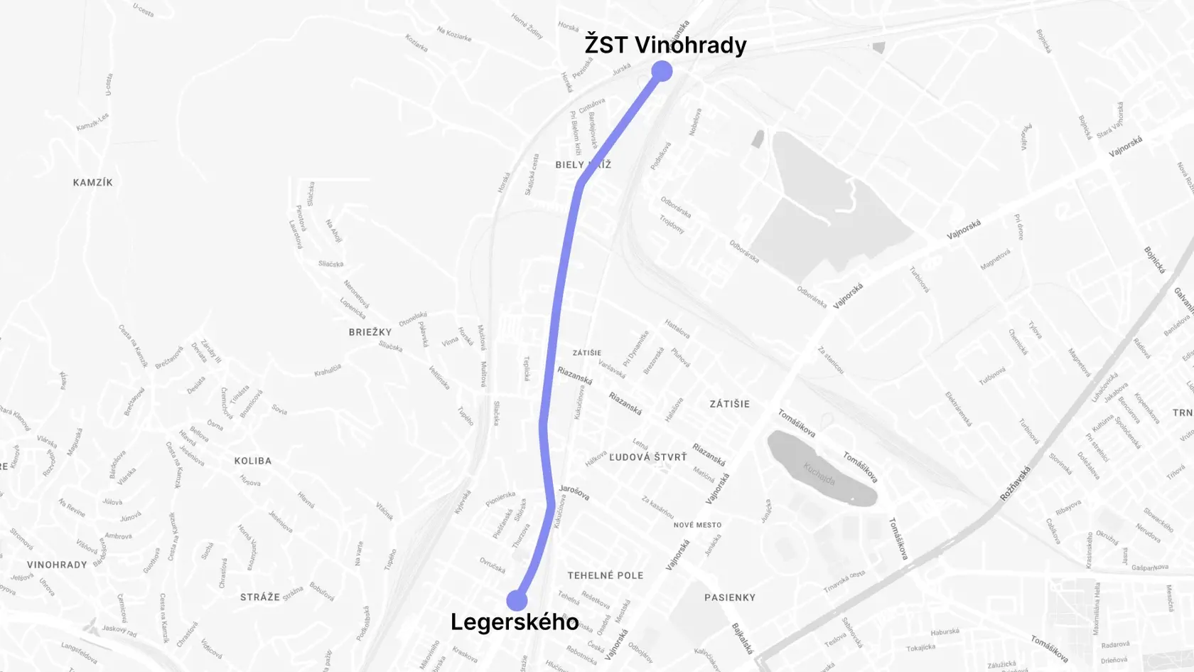 OBMEDZENIE OD RAČIANSKEJ ULICE SMER LEGERSKÉHO